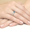 Pierścionek W0075 Topaz London Blue 0,50ct białe złoto