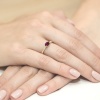 Pierścionek W0077 Rodolit 0,50ct żółte złoto
