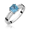 Pierścionek W0079 Topaz Swiss 1,10ct białe złoto