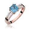 Pierścionek W0079 Topaz Swiss 1,10ct różowe złoto