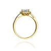 Pierścionek W0087 Biały Szafir 0,60ct żółte złoto