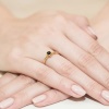 Pierścionek W0133 Czarny Diament 0,20ct żółte złoto