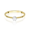 Pierścionek W0220 Diament 0,12ct żółte złoto