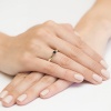 Pierścionek W0228 Czarny Diament 0,30ct żółte złoto