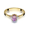 Pierścionek W0301 Ametyst 0,40ct żółte złoto