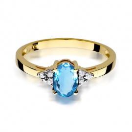 Pierścionek W0308 Topaz Swiss 0,90ct żółte złoto