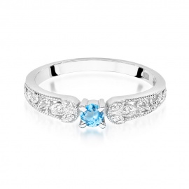 Pierścionek W0411 Topaz Swiss 0,15ct białe złoto