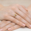 Pierścionek W0451 Cytryn 0,50ct żółte złoto