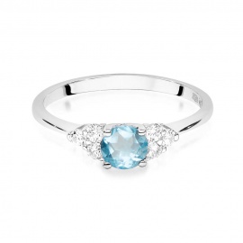Pierścionek W0451 Topaz Swiss 0,50ct białe złoto