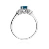 Pierścionek W0451 Topaz London Blue 0,50ct białe złoto