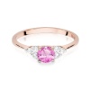 Pierścionek W0451 Topaz Różowy 0,60ct różowe złoto