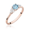 Pierścionek W0451 z Topaz Swissem 0,50ct różowe złoto