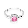 Pierścionek W0514 Różowy Topaz 0,65ct białe złoto