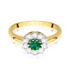 Pierścionek W0529 Szmaragd 0,50ct żółte złoto