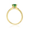 Pierścionek W0557 Szmaragd 0,50ct żółte złoto