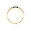 Pierścionek W0297 z diamentami żółte złoto