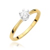 Pierścionek W0111 Diament 0,20ct żółte złoto