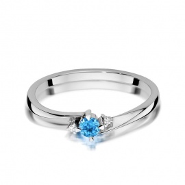 Pierścionek W0346 Topaz Swiss 0,15ct białe złoto