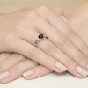 Pierścionek W0014 Czarny Diament 0,50ct białe złoto