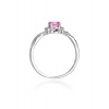 Pierścionek W0019 Różowy Szafir 0,45ct białe złoto