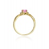 Pierścionek W0019 Różowy Szafir 0,45ct żółte złoto