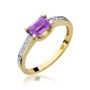 Pierścionek W0105 Ametyst 0,60ct żółte złoto