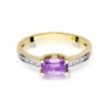 Pierścionek W0105 Ametyst 0,60ct żółte złoto