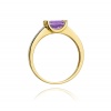 Pierścionek W0105 Ametyst 0,60ct żółte złoto