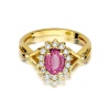 Pierścionek W0182 Różowy Topaz 0,50ct żółte złoto