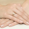 Pierścionek W0185 Diament 0,10ct żółte złoto