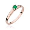 Pierścionek W0222 Szmaragd 0,15ct różowe złoto