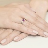 Pierścionek W0264 Różowy Szafir 0,45ct białe złoto