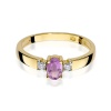 Pierścionek W0264 Ametyst 0,40ct żółte złoto