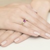 Pierścionek W0264 Różowy Szafir 0,45ct żółte złoto