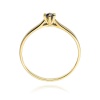 Pierścionek W0222 Czarny Diament 0,12ct żółte złoto