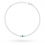 Bransoletka B0005 Szmaragd 0,15ct białe złoto