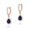 Kolczyki K0455 Szafir 2 x 0,60ct różowe złoto