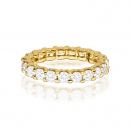 Pierścionek W0515 z diamentami żółte złoto