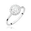 Pierścionek W0572 Biały Szafir 0,60ct białe złoto