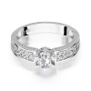 Pierścionek W0075 Biały Szafir 0,60ct białe złoto