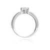 Pierścionek W0075 Biały Szafir 0,60ct białe złoto