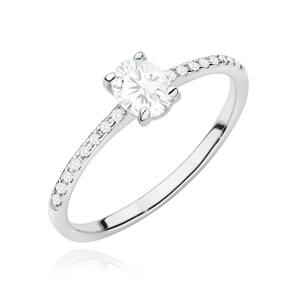 Pierścionek W0582 Diament 0,30ct białe złoto