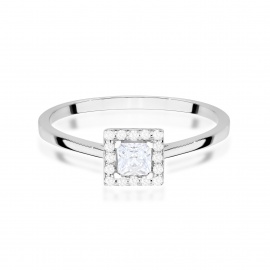 Pierścionek W0590 Diament 0,15ct białe złoto