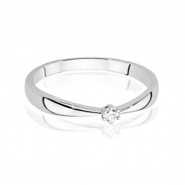 Pierścionek W0501 Diament 0,04ct białe złoto
