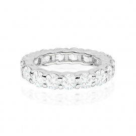 Pierścionek W0516 z diamentami laboratoryjnymi białe złoto