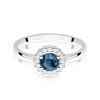 Pierścionek W0572 Topaz London Blue 0,50ct białe złoto
