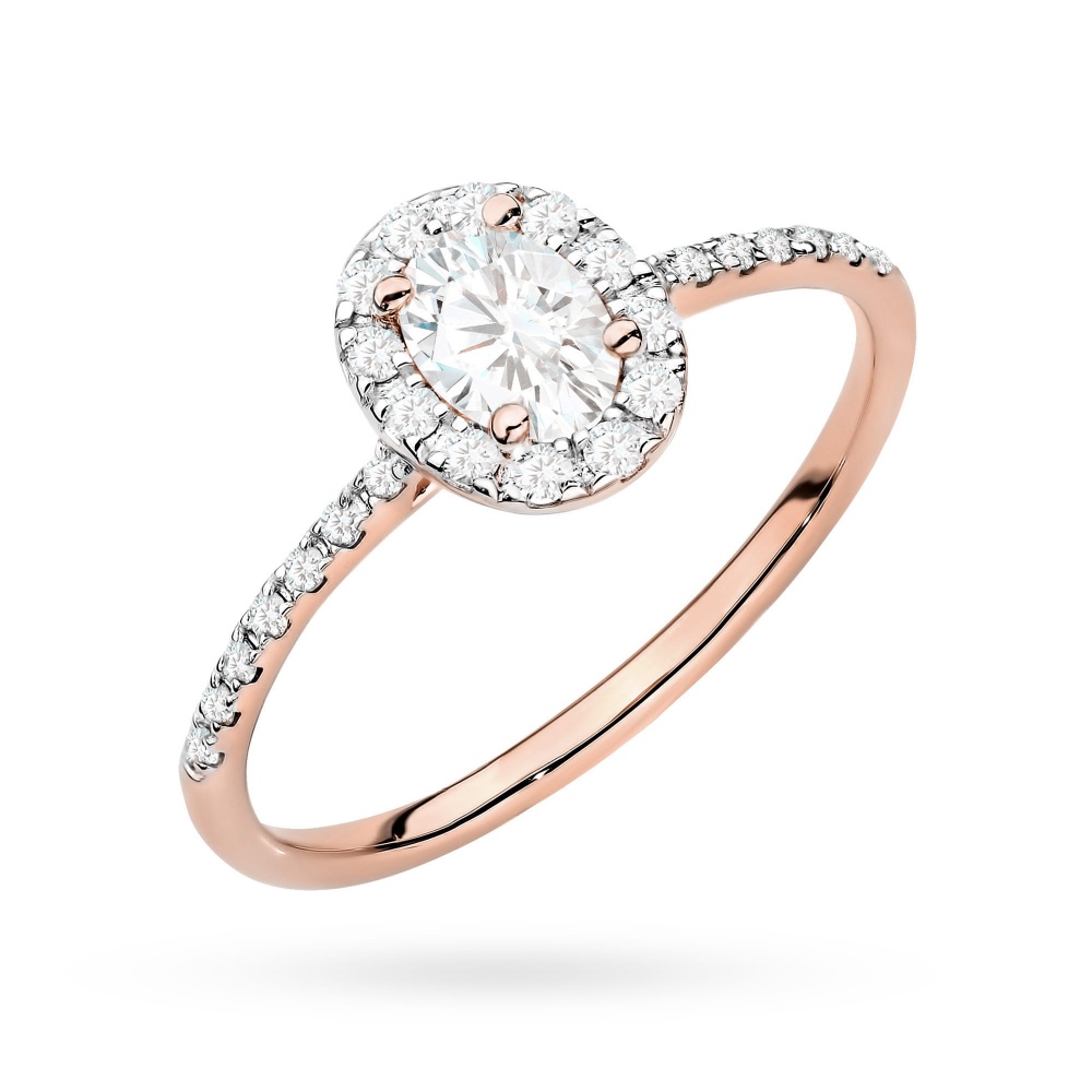 Pierścionek W0584 Diament 0,30ct różowe złoto