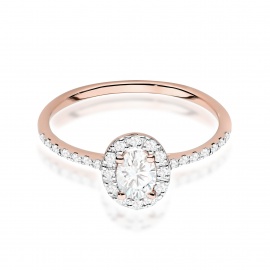 Pierścionek W0584 Diament 0,30ct różowe złoto