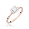 Pierścionek W0590 Diament 0,15ct różowe złoto