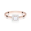 Pierścionek W0590 Diament 0,15ct różowe złoto